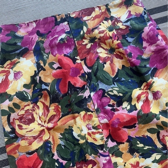 Vintage Floral Pencil Skirt 100% Cotton Made in Canada - Picture 5 of 6